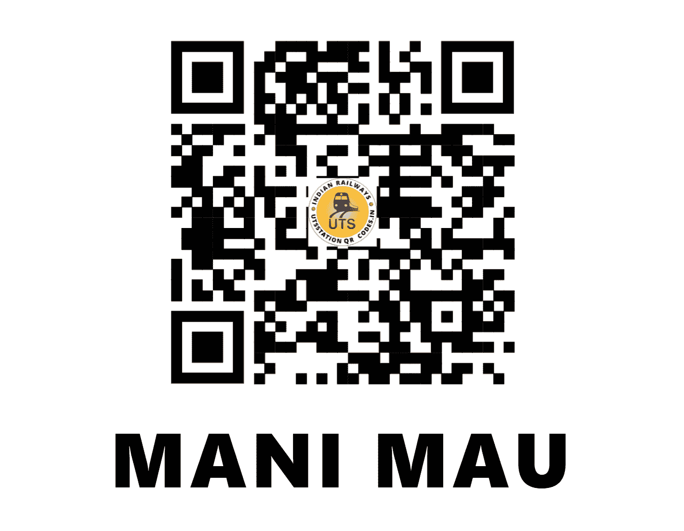 UTS QR Code for MANI MAU - MNMU (NE - UTTAR PRADESH)